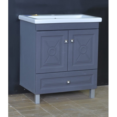 Подстолье "Клео-60" Грей софт (серый) 2двери 1 нижн. ящик под умыв "Como-60" 600*780*430мм