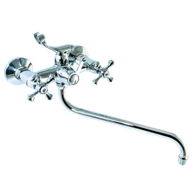 Смеситель Ванна SANTREK AQUA-320 "CLASSIC" 1/2 м/к картридж. перекл. Крест SL 594