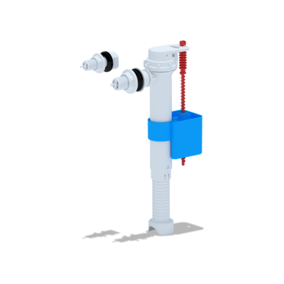 WC5013 Арматура АНИПЛАСТ универсальная бок.подводка штуцер1/2 и 3/8 пластик