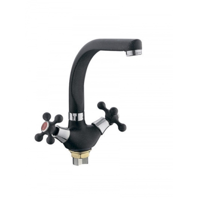5408-7 Смеситель Кухня Frap 1/2 м/к на гайке (черный)