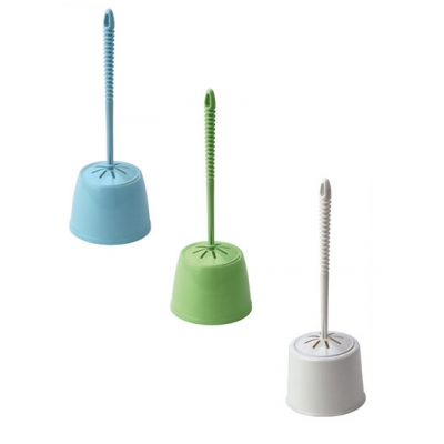 Ершик для унитаза на подставке КЛАССИК с крышкой, цв.микс 12х36 ("М-пластика") (М 5015)