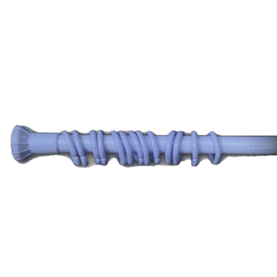 Карниз д/ванной голубой 110х200см d=22