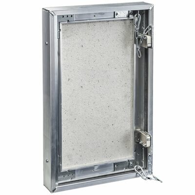 Люк металл под плитку съёмный с цепочкой (300x300)