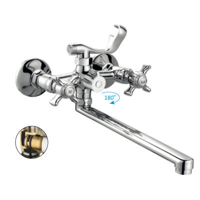 2224HB Смеситель Ванна HAIBA 1/2 м/к КРЕСТ длинный излив картриджное переключение хром 2224HB Смеситель Ванна HAIBA 1/2 м/к КРЕСТ длинный излив картриджное переключение хром