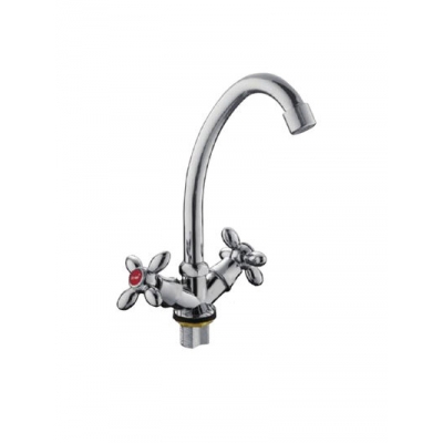 4027-2 Смеситель Кухня Frap м/к Крест на гайке