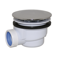 DX-911 Сифон для душ. поддона ОРИО 1 1/2х90, высота h=71мм,пластик/хром ПРОМО !!!!!!!!!!!