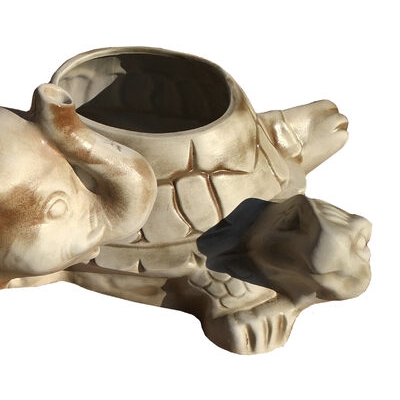 Подставка ПОД ЦВЕТНИК керамическая "Черепаха" h=25 см, l=63 см (цет ПОД ШАМОТ) Подставка ПОД ЦВЕТНИК керамическая "Черепаха" h=25 см, l=63 см (цет ПОД ШАМОТ)