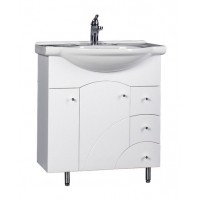 Подстолье "Макарена-75" (белый) 2двери, 3ящика под умывальник "Байкал-75" 715х800х331