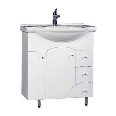 Подстолье "Макарена-75" (белый) 2двери, 3ящика под умывальник "Байкал-75" 715х800х331