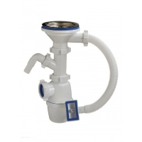 А-4012 Сифон бутылочный ОРИО 3 1/2" х 40 с переливом, с одвод с/м