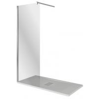 Душевое ограждение WALK IN SP-100-C-CH стекло Прозрачное 6мм, Профиль хром (со штангой в комплекте, без стыковочного профиля)