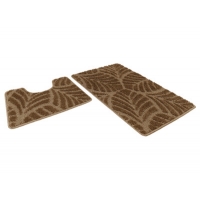 Коврик д/ванны 2 предм. SHAHINTEX АКТИВ icarpet 50х80 + 50х40 001 кофе с молоком (55) (арт.890214)