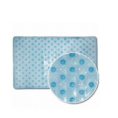 Коврик на присосках "РАКУШКА" 62*37см голубой BR-6237
