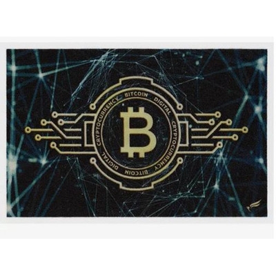 Коврик придверный влаговпитывающий SHAHINTEX DIGITAL PRINT 50х80 "Биткойн" (06)