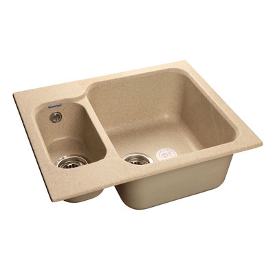 Мойка GRANFEST GF-S615К 2 чаши 615х500 мм (песочный-302)