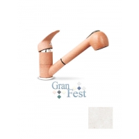 Смеситель Кухня GRANFEST d=40 с выдв.лейкой (1774) (331-белый)