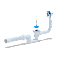 E055 Обвязка д/ванны Ани 1 1/2"*40*50 с вып. и перел. плоский с гофрой