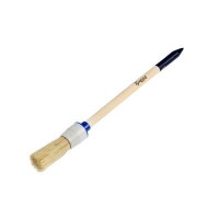 Кисть круглая ТУНДРА, натуральная щетина, деревянная рукоятка, № 2, 20 мм 881550 Кисть круглая ТУНДРА, натуральная щетина, деревянная рукоятка, № 2, 20 мм 881550