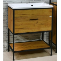 Подстолье "ГЕСТИЯ-70" ЛДСП, крафт золотой, 1 ящ. 700х880х450 под умывальник "Paola Roma 70"