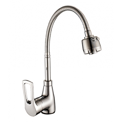 Смеситель Кухня шар d40 боковой Гибкий гусак , хром ROSSINKA T40-26