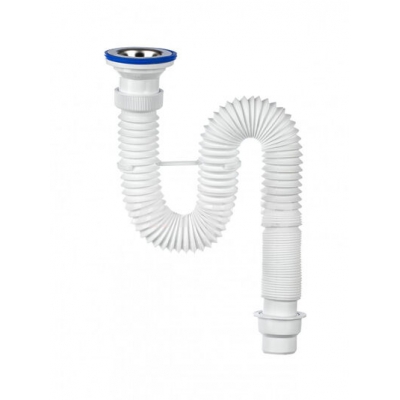 ВП 0631 Сифон "Элит" с нерж.чашкой гофрир д 70, 900 мм (1 1/2 -40/50)