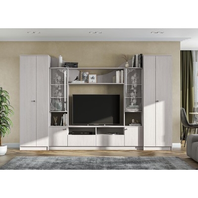 Гостиная "МГС 8" Исполнение 1 Ясень анкор светлый (7 мест)