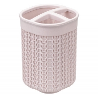 Подставка для Зубных Щеток "Вязание" Чайная Роза 8,5х8,5х12,5см ("М-пластика") (М 2240) Подставка для Зубных Щеток "Вязание" Чайная Роза 8,5х8,5х12,5см ("М-пластика") (М 2240)