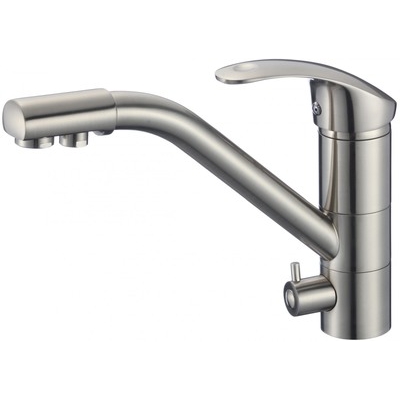 S-L1321L Смеситель Кухня под фильтр питьевой воды, на шпильке, шар.d 40. Сатин