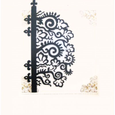 Держатель для цветов настенный металл. "Узоры" №57