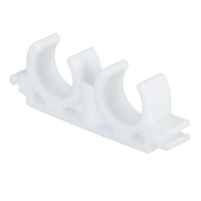 Фиксатор двойной полипр. трубы ф 32