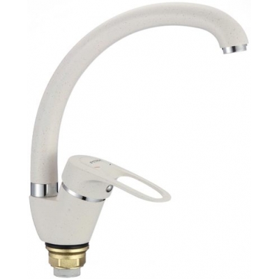 FM4104W Смеситель Кухня Fmark шар. d 40 на гайке, бок.ручка Белый