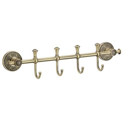 S-005874С Планка с крючками (4 крючка)/Бронза S-005874С Планка с крючками (4 крючка)/Бронза