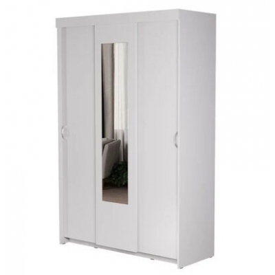 Шкаф-купе Комфорт 9 М Корпус - Белый (Гладкий) Фасад ЛДСП - Белый (Гладкий) (4 места) НК534