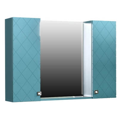 Зеркало "Аквамарин-100" (Софт Бриз) 2 двери 1000х670х170