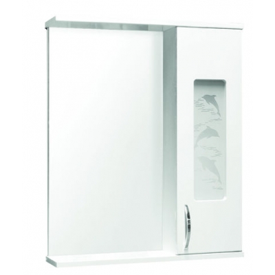 Зеркало-шкаф "Дельфин-50" правый (белый) БЕЗ ПОДСВЕТКИ 500*687*160 Зеркало-шкаф "Дельфин-50" правый (белый) БЕЗ ПОДСВЕТКИ 500*687*160