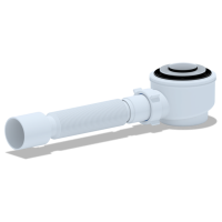 E415CL Сифон для душ поддона 1 1/2 * 50 с г/т 375*40/50 хром клик-клак