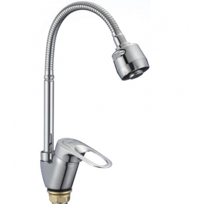 FM4304 Смеситель Кухня Fmark шар. d 40 на гайке, бок.ручка, гибкий излив Хром FM4304 Смеситель Кухня Fmark шар. d 40 на гайке, бок.ручка, гибкий излив Хром