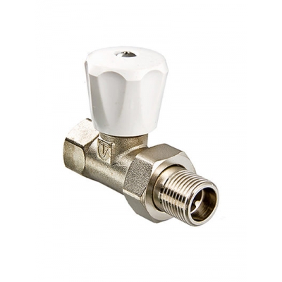 Клапан VALTEC ручной (компактный), для радиатора, прямой 1/2" (VT.008.LN.04)