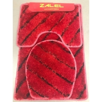 Коврик д/ванны 3 предм. ZALEL LUX CARPET SERIES 50х80 красный