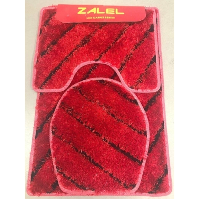 Коврик д/ванны 3 предм. ZALEL LUX CARPET SERIES 50х80 красный