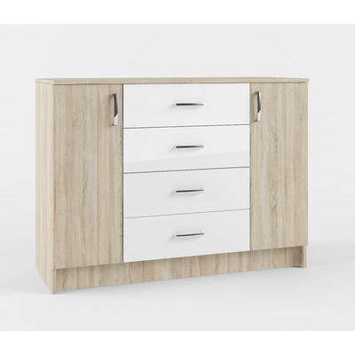 МС Софи Комод Сонома/Белый СКМ 1200.1 (1200*835*450, 2 места)