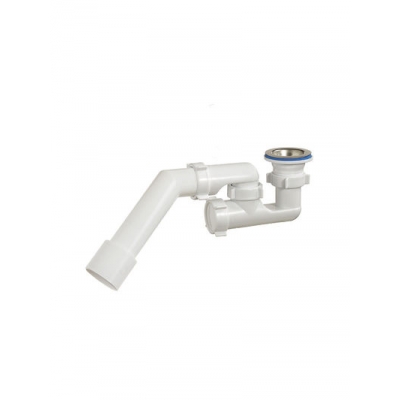 А-82587 Сифон для душ. поддона ОРИО 1 1/2х40, регулир.с переходной трубой (45 град) 40-40/50