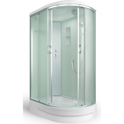 Душ. кабина ER351226L-C3-RUS 120*80*226см,зад.ст бел.стекло мат. 4 мм без г/м . пр.хром.3к.