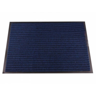 Коврик придверный влаговпитывающий с рельефом 40*60 синий (1001)