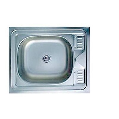 Мойка нерж накладная 60*50 т.0,4 левая (без сифона) TRIO
