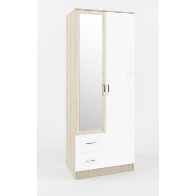 МС Софи Шкаф Сонома/Белый СШК 800.3 (800*2100*540 , 2 места)