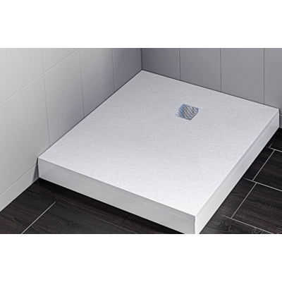 Поддон ESSENTIA мрамор 90х90 БЕЛЫЙ (без автослива) ЛП00183 КВАДРАТ