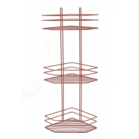 Полка угловая 3 яруса, трапеция, высокая 4895-3 СТК (красная) РОССИЯ