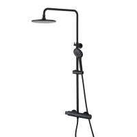 3770BL Бронкс Смеситель для душа термостатический с верхней душевой лейкой "Тропический дождь", 3-ф. лейкой, черный LEMARK 3770BL Бронкс Смеситель для душа термостатический с верхней душевой лейкой "Тропический дождь", 3-ф. лейкой, черный LEMARK