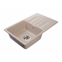 Мойки GRANFEST SMART SM680 L (мрамор) 1-чаша+крыло 680х430мм ПЕСОК (без сифона)